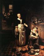 MAES, Nicolaes The Idle Servant oil painting on canvas